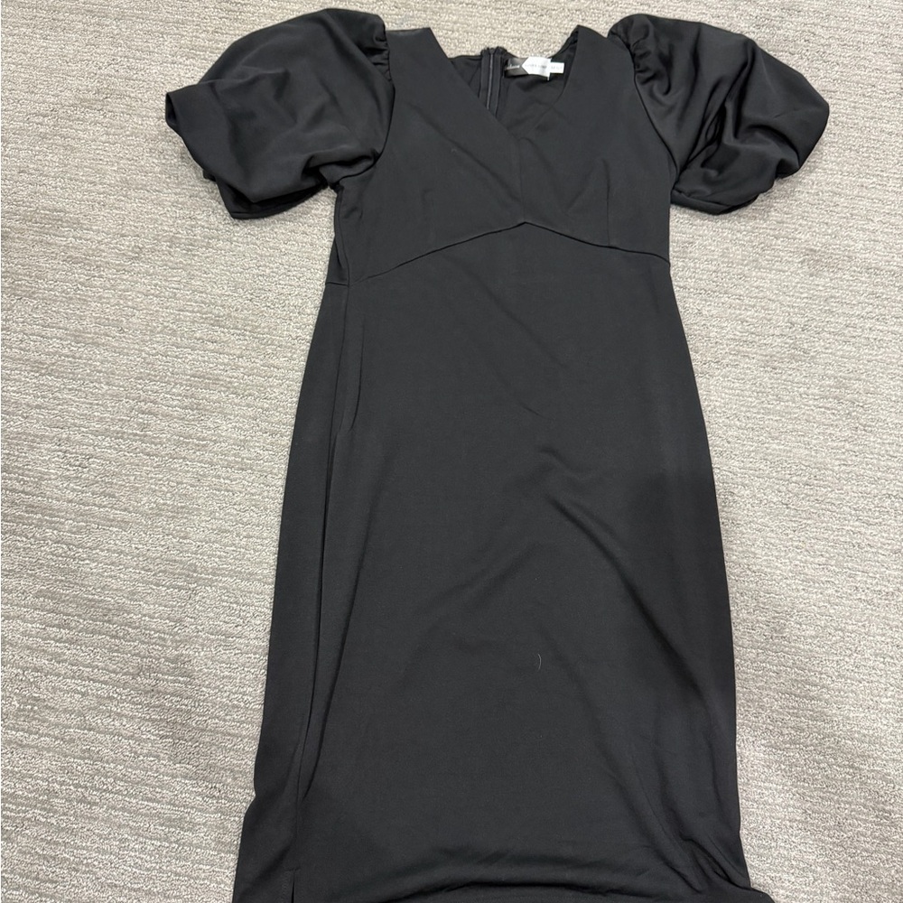 Piper and Scoot Black Puff Sleeve Dress